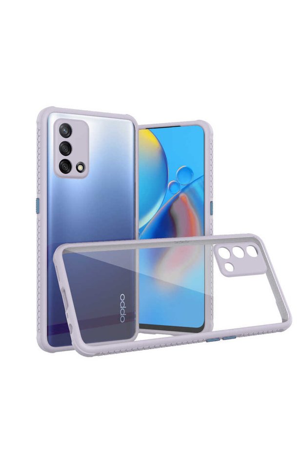 Oppo A74 4g Case Glossy Transparent Back Cover with Corner and Camera Protection