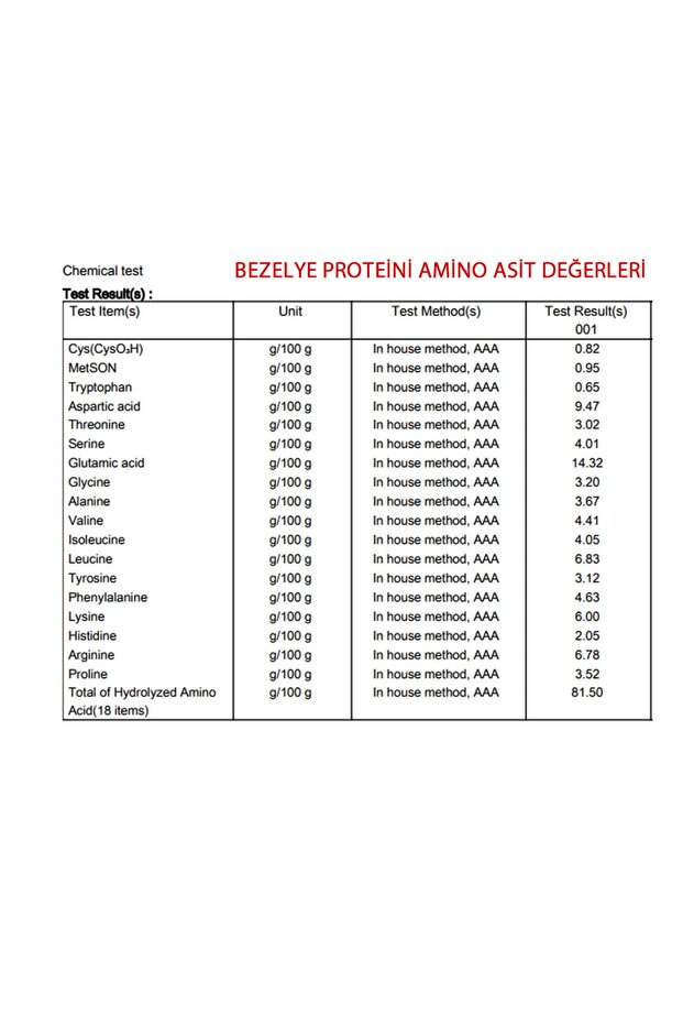 Bezelye Proteini 100 G - 3
