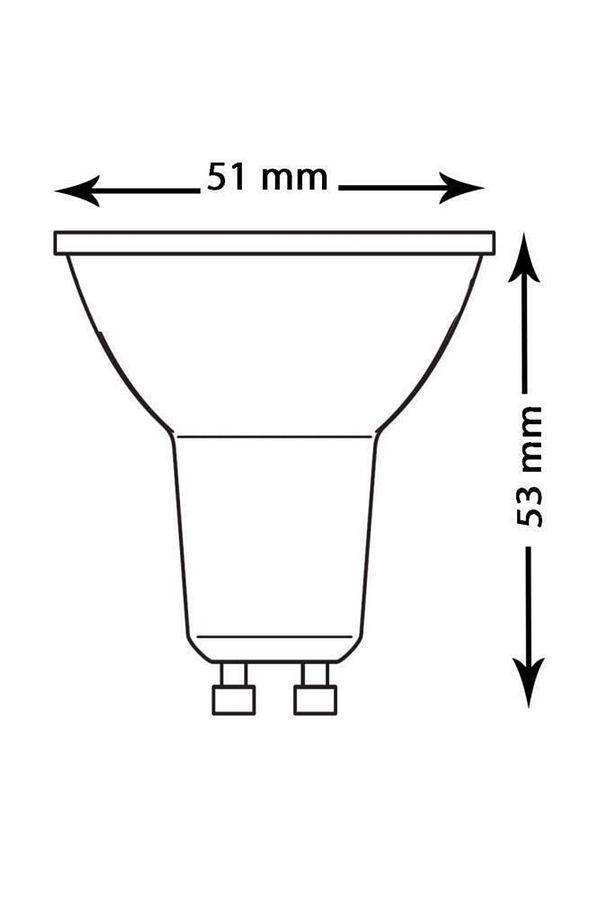 Led Value 5w(50W) Par16 Led Spot Ampul Sarı (12 ADET) - Gu10 Duy - 4