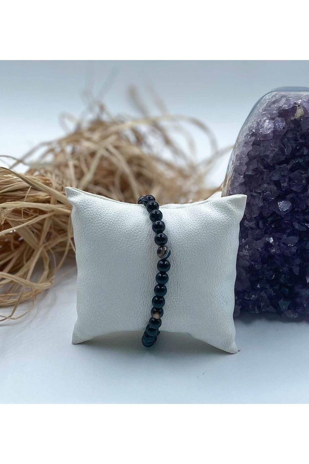 Agate Natural Stone Bracelet 6 Mm Sphere Cut