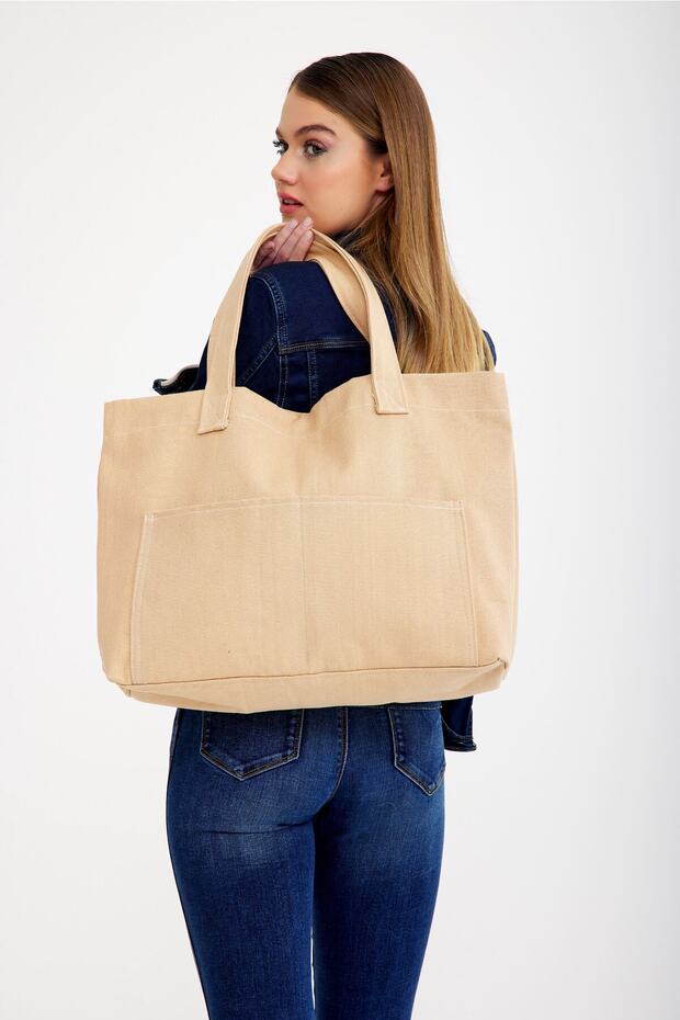 Mother Baby Care Bag with 2 Pockets and Snap Fasteners