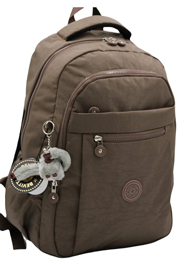 Crinkle Water Resistant Fabric Unisex Mink Backpack 2300