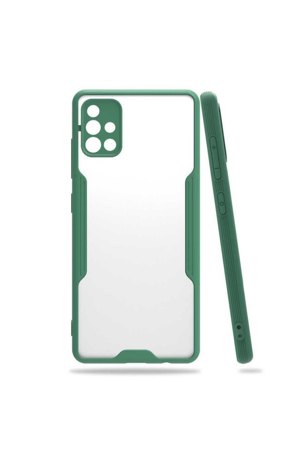 Samsung Galaxy A51 Case Frosted Transparent Parfait Cover with Camera Protection on the Back