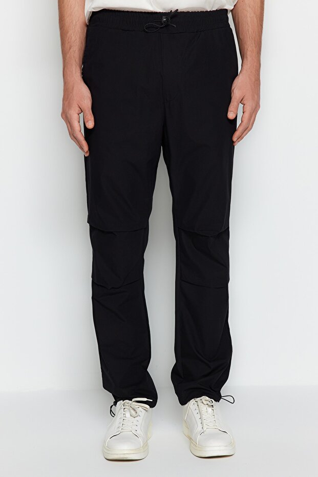 Siyah Jogger Fit Baggy Paraşüt Pantolon TMNSS23PL00045 - 2