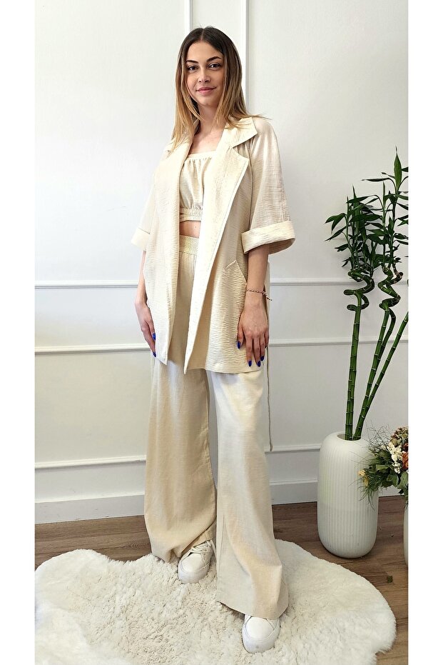 Kadın Ceket Bej - 1