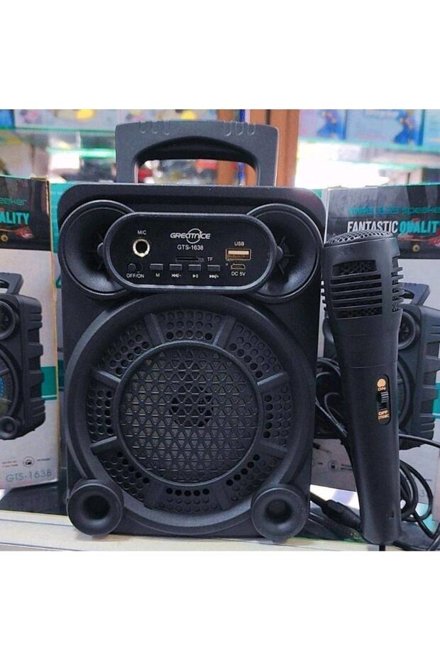 Bluetooth Speaker Kablosuz Hoparlör Led Işıklı Fm Radyolu Sd Kart Ve Usb Girişli Şarjlı Hoparlör - 4