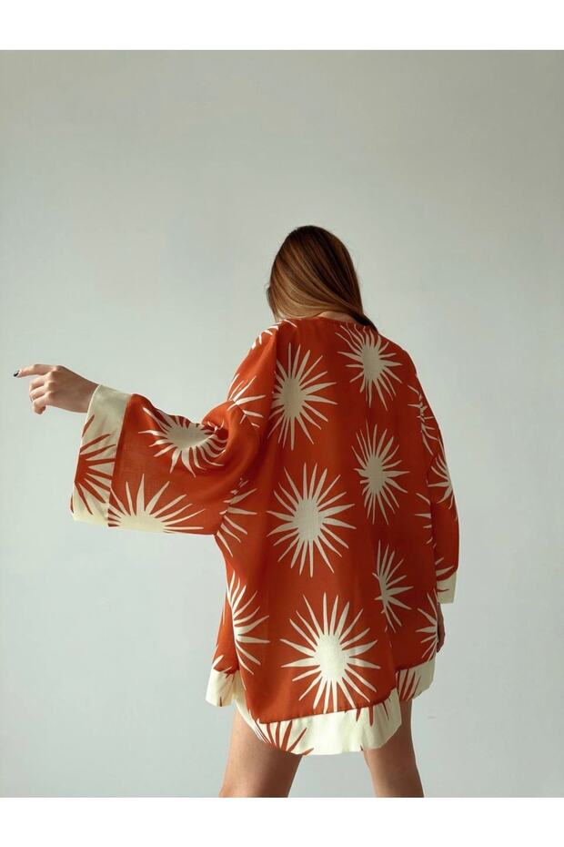 Kiremit Rengi Kimono - 2