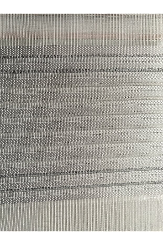 Sedef Gümüş Simli Pliseli Zebra Perde - 2