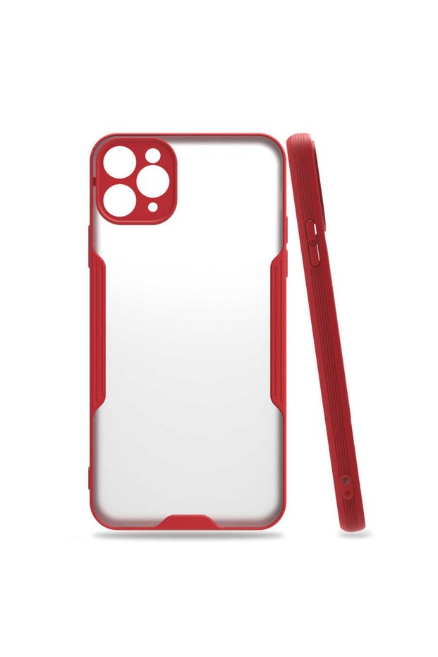 Apple iPhone 11 Pro Max Case Frosted Transparent Parfait Cover with Camera Protection on the Back