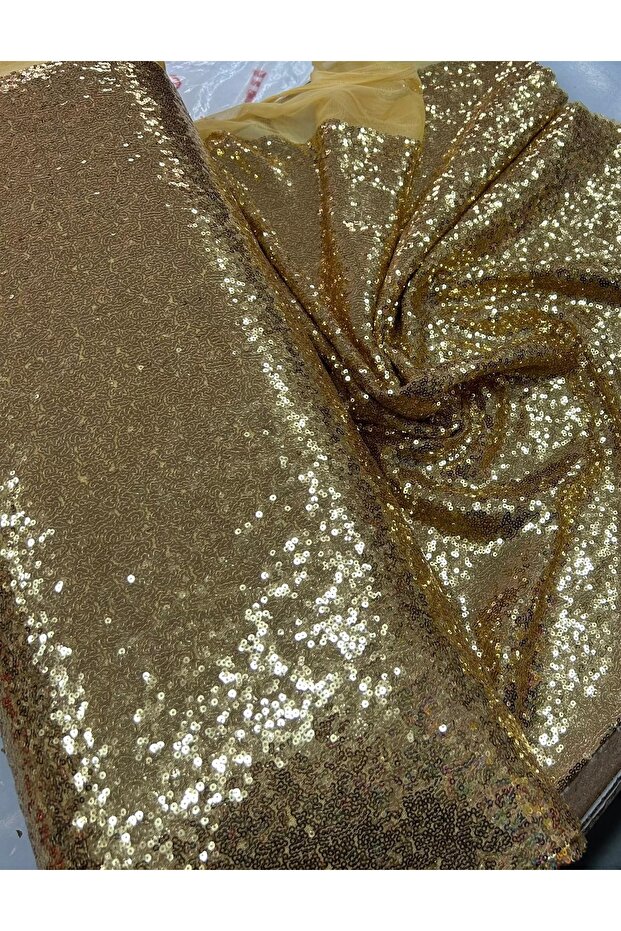 3 mmSequin Sequin Fabric - Gold