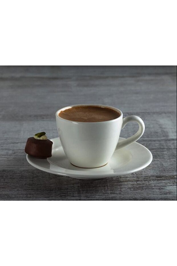 White Rita 6-Person Turkish Coffee Cup Set