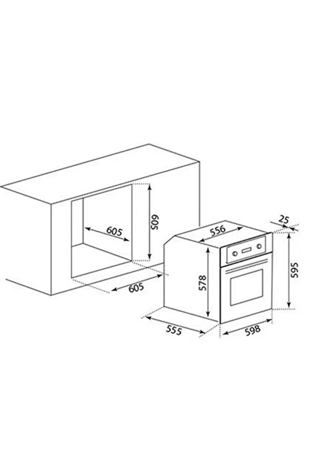 Çetintaş Rustik Siyah Ankastre Set 8 - 8