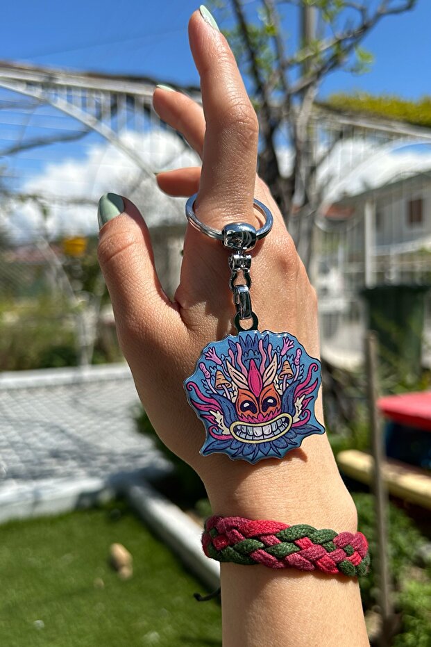 Colorful Moss Design Keychain - 1