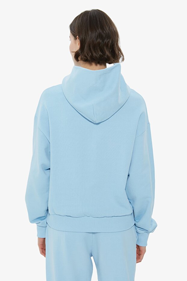 Kapüşonlu Basic Sweatshirt - 7