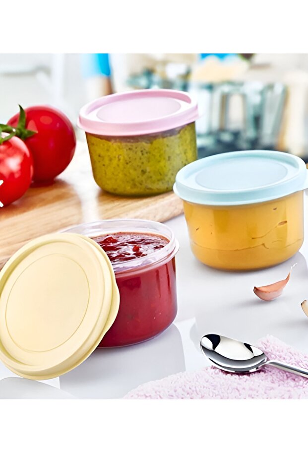 3’lü Mini Yuvarlak Saklama Kabı (3x175ml) - 1