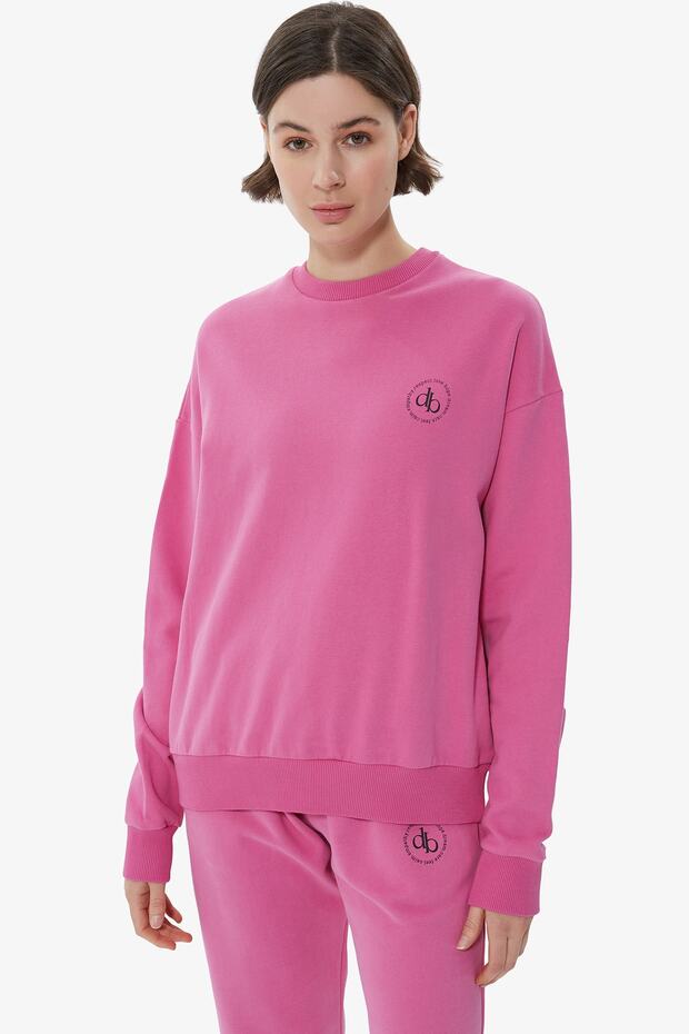 Bisiklet Yaka Basic Sweatshirt - 1