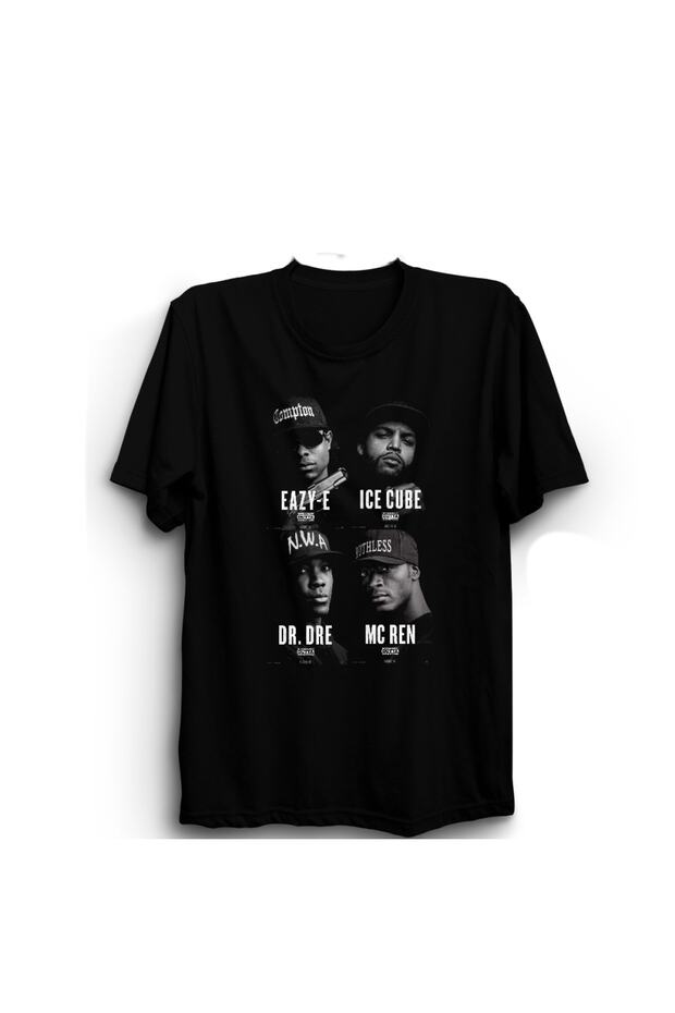 N.w.a, Compton, Eazy-e, Dr. Dre, Ice Cube, Mc Ren, Hiphop Tişört - 1