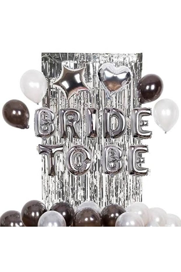 مجموعة بالونات من رقائق الفضة من Party Bride To Be