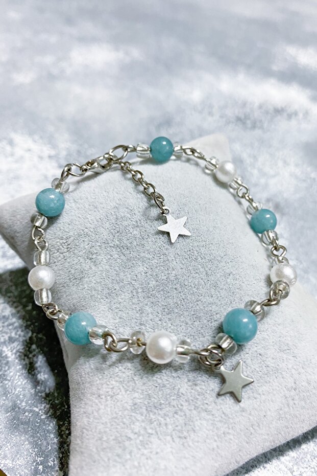 Aquamarine Natural Stone Bracelet
