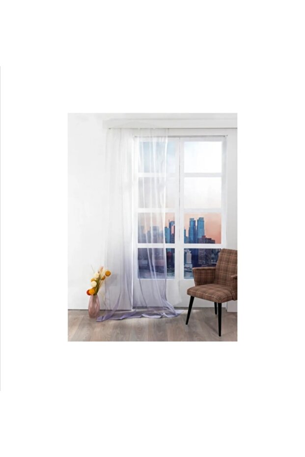 Alissa Knitted Gradient Tulle Curtain 145*265 Gray