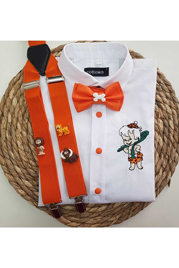 Stone Age Concept Sling Bow Tie Shirt