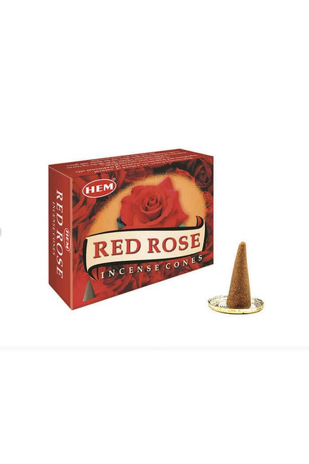 Red Rose Cones 10 Adet Konik Tütsü Ve Konik Tütsü Yakma Kutusu - 1