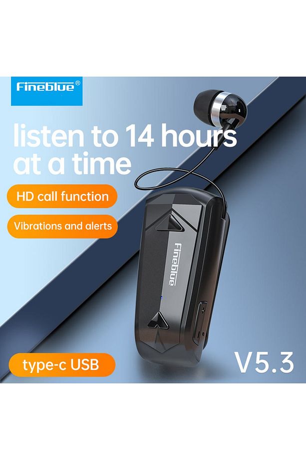 Makaralı Bluetooth Kulaklık Titreşimli Ios Android Uyumlu Bluetooth 5.3 Yaka Mandallı Kulaklık - 3
