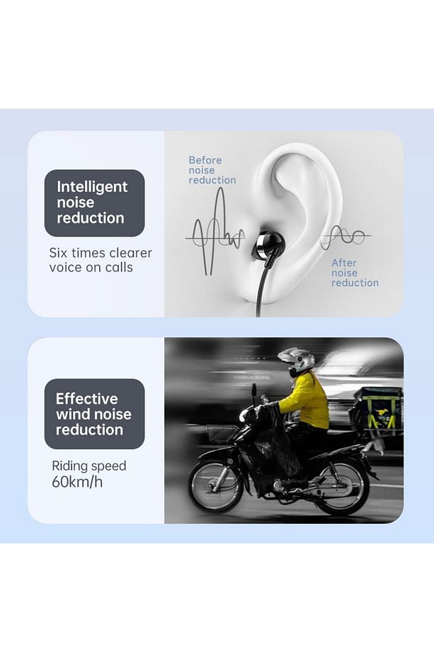 Makaralı Bluetooth Kulaklık Titreşimli Ios Android Uyumlu Bluetooth 5.3 Yaka Mandallı Kulaklık - 8