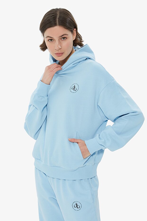 Kapüşonlu Basic Sweatshirt - 3