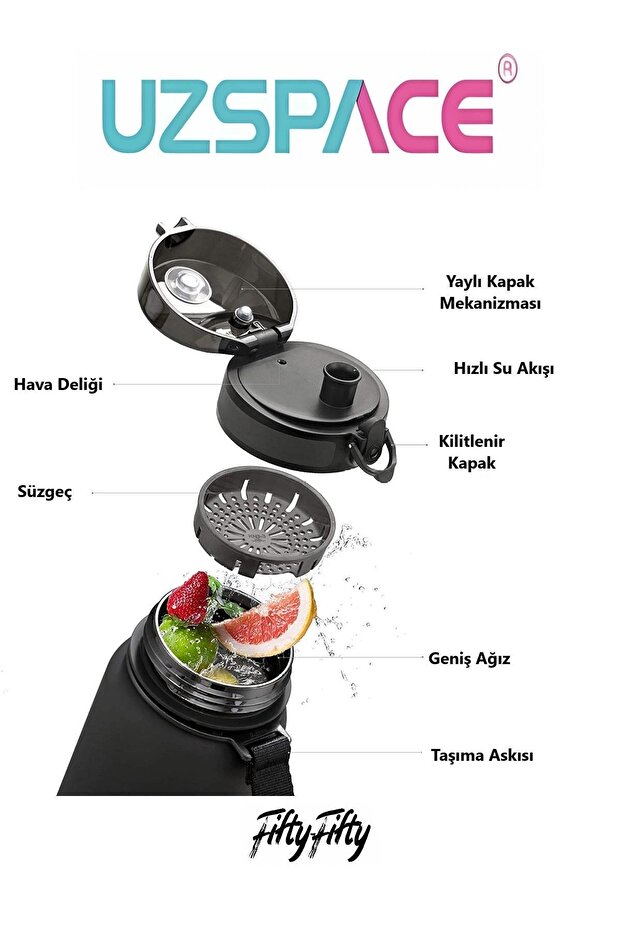 طقم قارورة تريتان مكون من قطعتين سعة 800 مل و14 خيارًا مختلفًا للألوان - 5