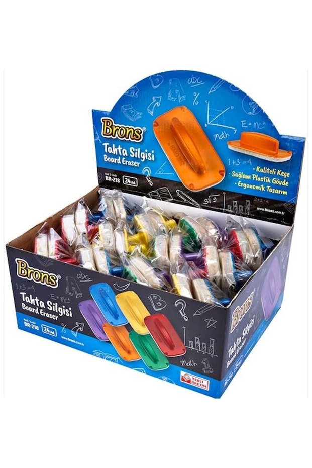 Board Eraser Br-218 24 Pieces Assorted Colors