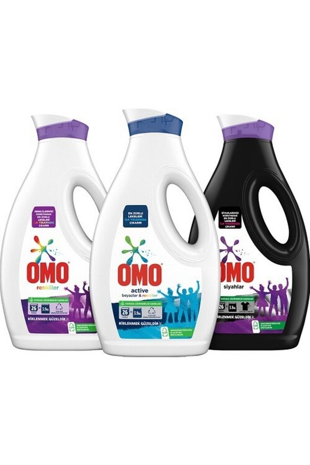 Sıvı Deterjan 26 Yıkama Active 1,69 Lt + Color 1,69 Lt + Black 1,69 Lt - 3