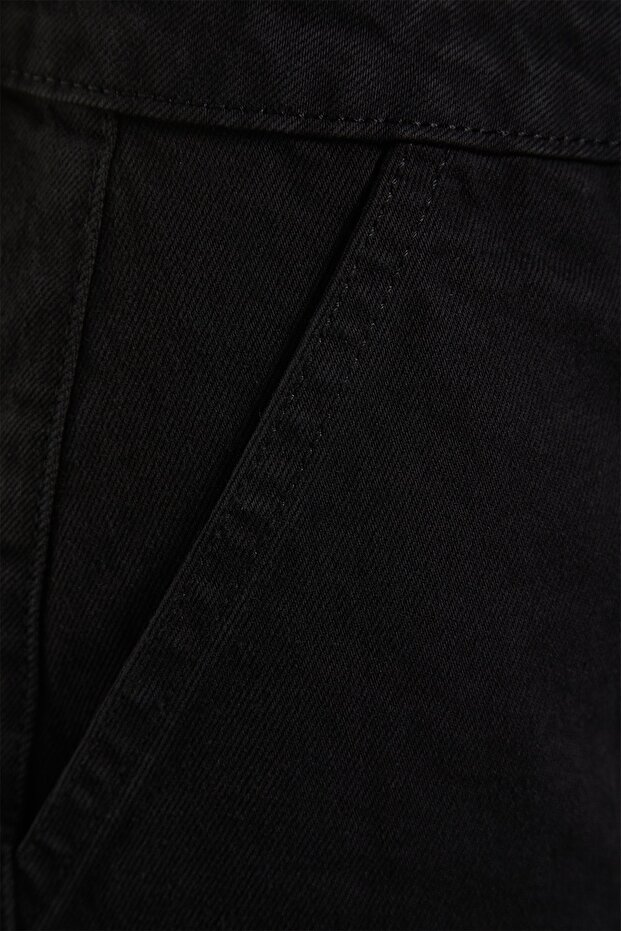 Siyah Cep Detaylı Yüksek Bel Wide Leg Jeans TWOAW22JE0595 - 10