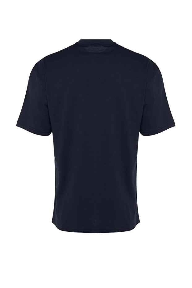 Siyah Oversize/Geniş Kesim Baskılı %100 Pamuklu T-Shirt TMNSS23TS00261 - 7