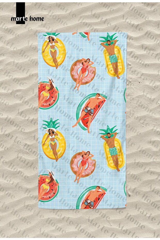 Love Social Distance - Printed Beach Towel