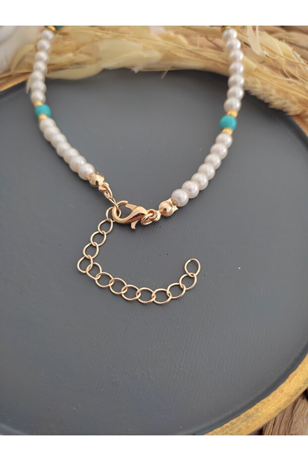 Sedef Balık Sallantılı Incili Halhal - 3