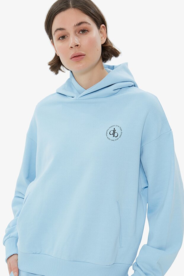Kapüşonlu Basic Sweatshirt - 5