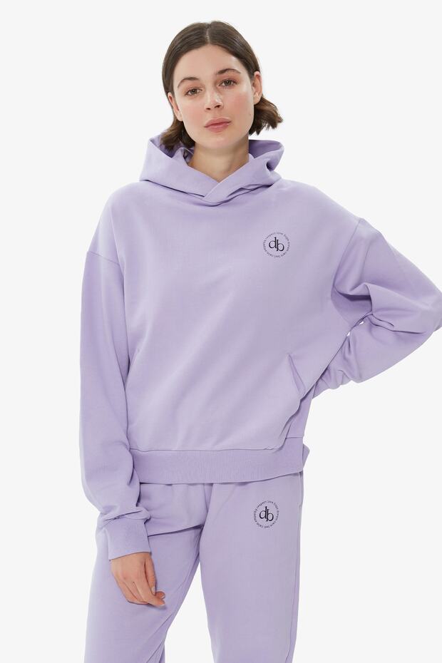 Kapüşonlu Basic Sweatshirt - 1