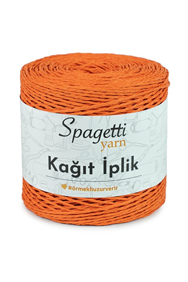 Paper Thread Orange Hand Knitting Thread - 1