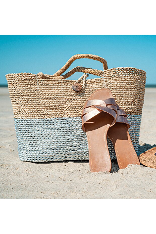 Raffia Kot Mavi El Örgü Ipliği - 2