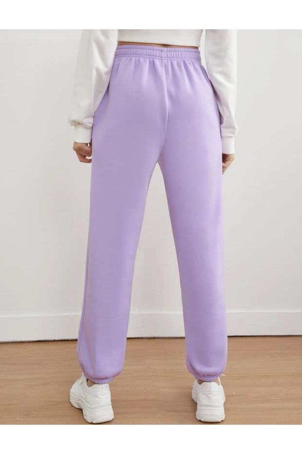 3 Iplik Şardonlu Lila Eşofman Altı - 4