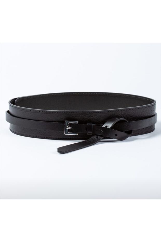 Kadın Siyah Sarmal Kemer - 3