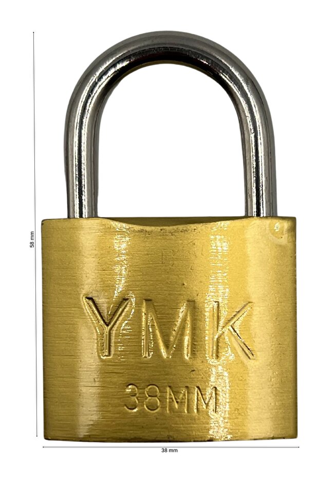 Ymk قفل خطاف قصير أصفر 1 عبوة (6 قطع) 38 ملم