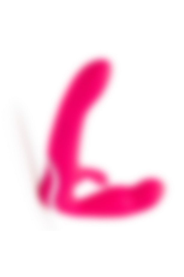 Happy Rabbit Bayanlara Özel Strapless Strap-on Rabbit Pembe Vibratör+jel - 2