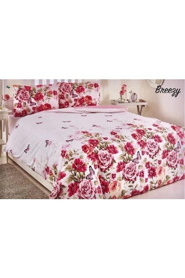 طقم غطاء لحاف فردي من White Breezy Modaletto Trend
