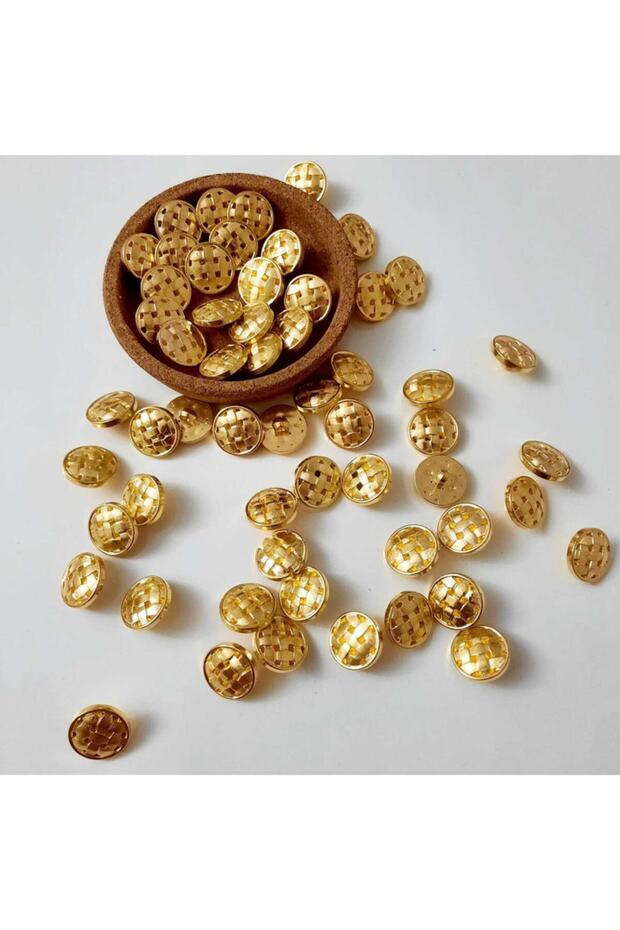 18 Mm Leg Gold Metalized Button (15 PCS)