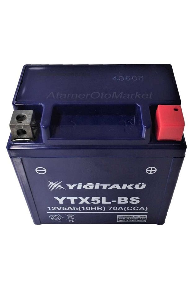 12 Volt 5 Ah -ytx5l- Motosiklet Aküsü (E*B*Y) (113*70*105) Mm - 2