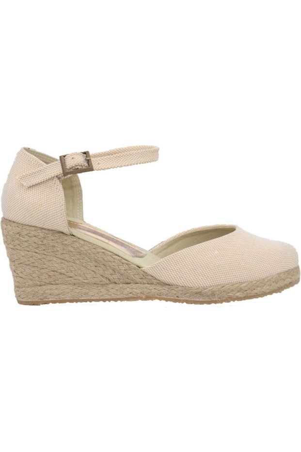 Girl's Beige Linen Sandals