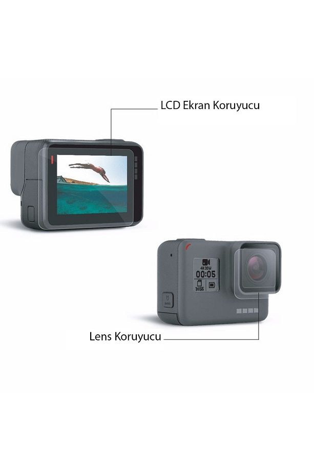 Gopro Hero 5 6 7 Uyumlu Ekran Ve Lens Koruyucu - 1