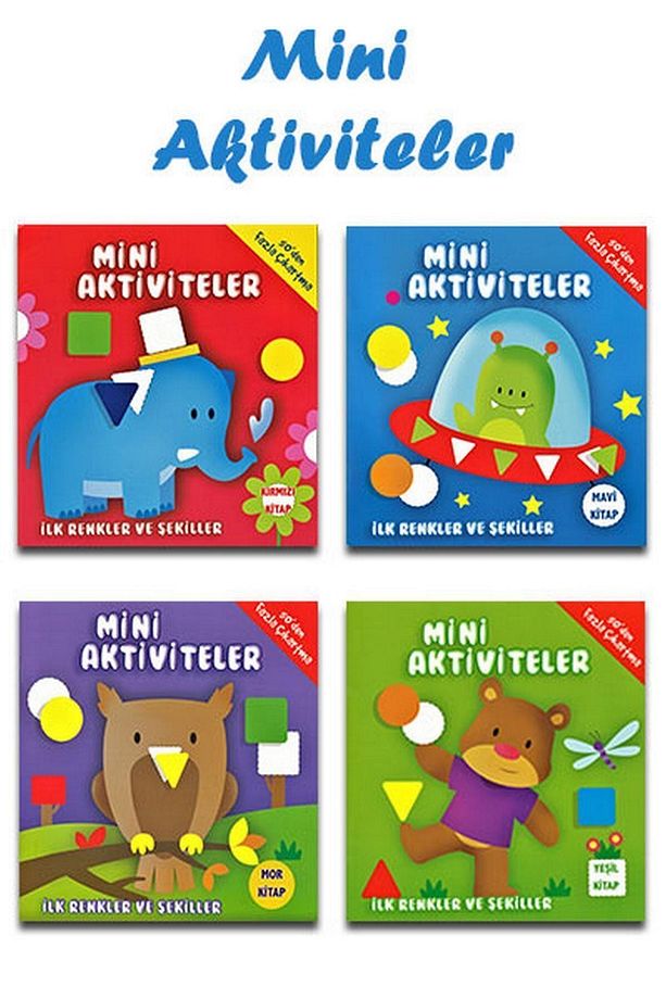 Mini Aktiviteler Ilk Renkler Ve Şekiller Seti - 4 Kitap - 1